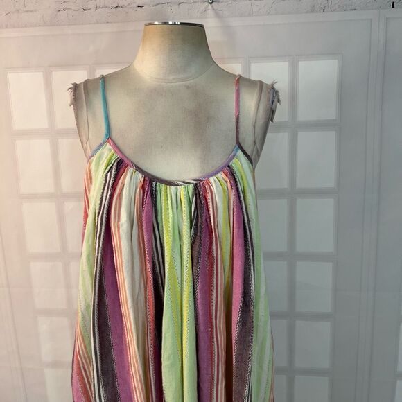 Mara Hoffman rainbow striped long sundress with pockets size medium - Picture 5 of 13